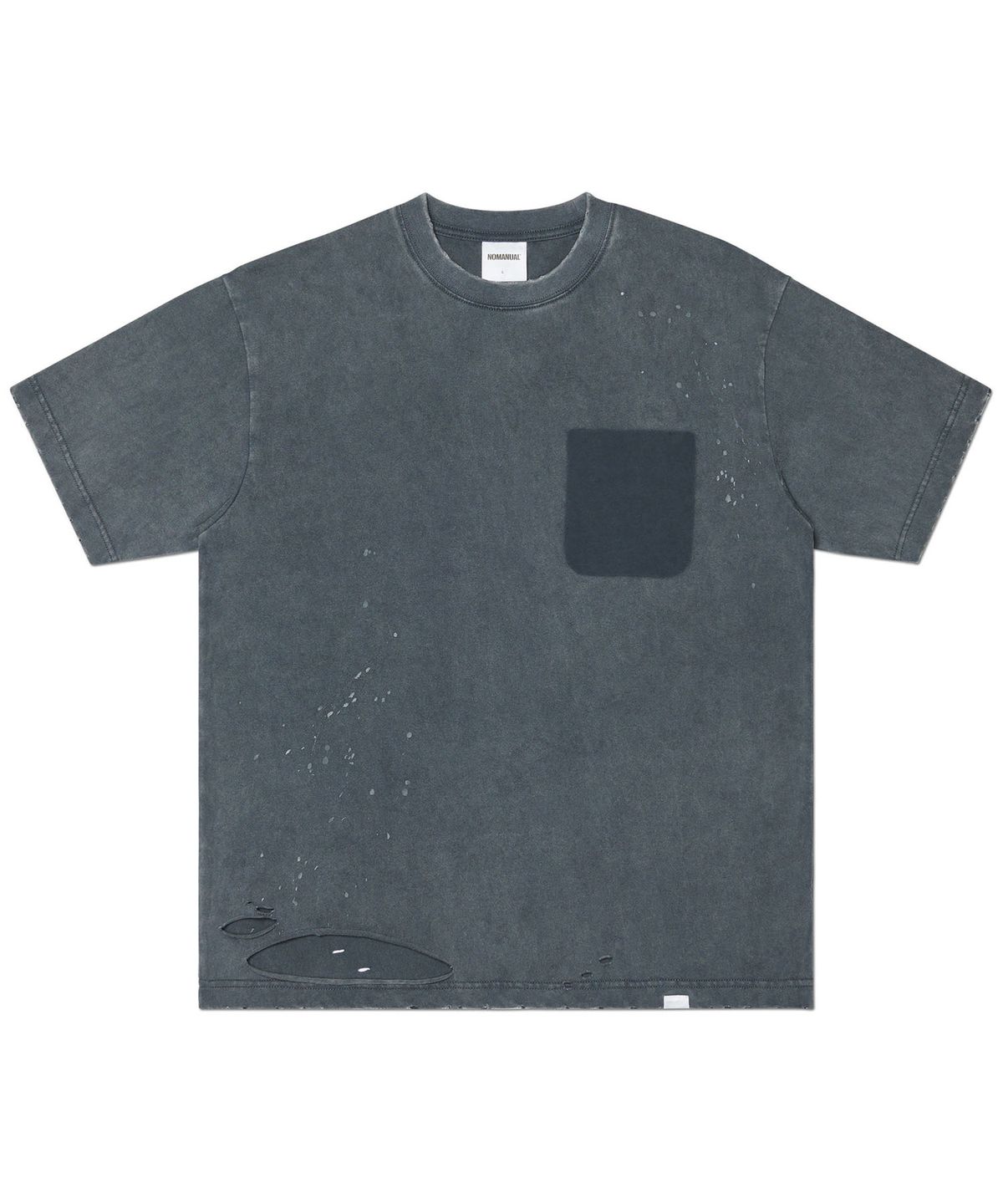 노매뉴얼(NOMANUAL) NM VINTAGE T-SHIRT - WASHED GRAY