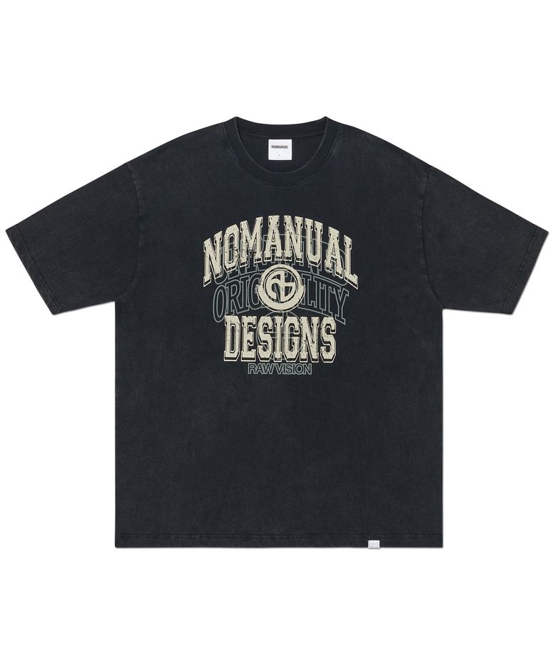 LAYERED ARCH GRAPHIC T-SHIRT - WASHED BLACK