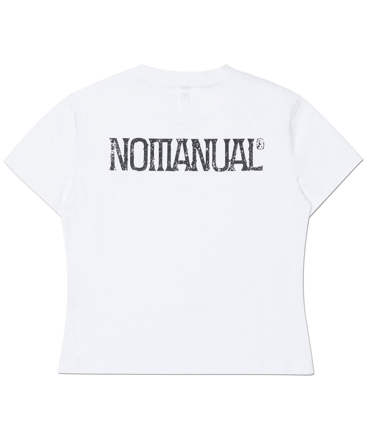 노매뉴얼(NOMANUAL) TWO FACE LOGO T-SHIRT (WOMAN) - WHITE