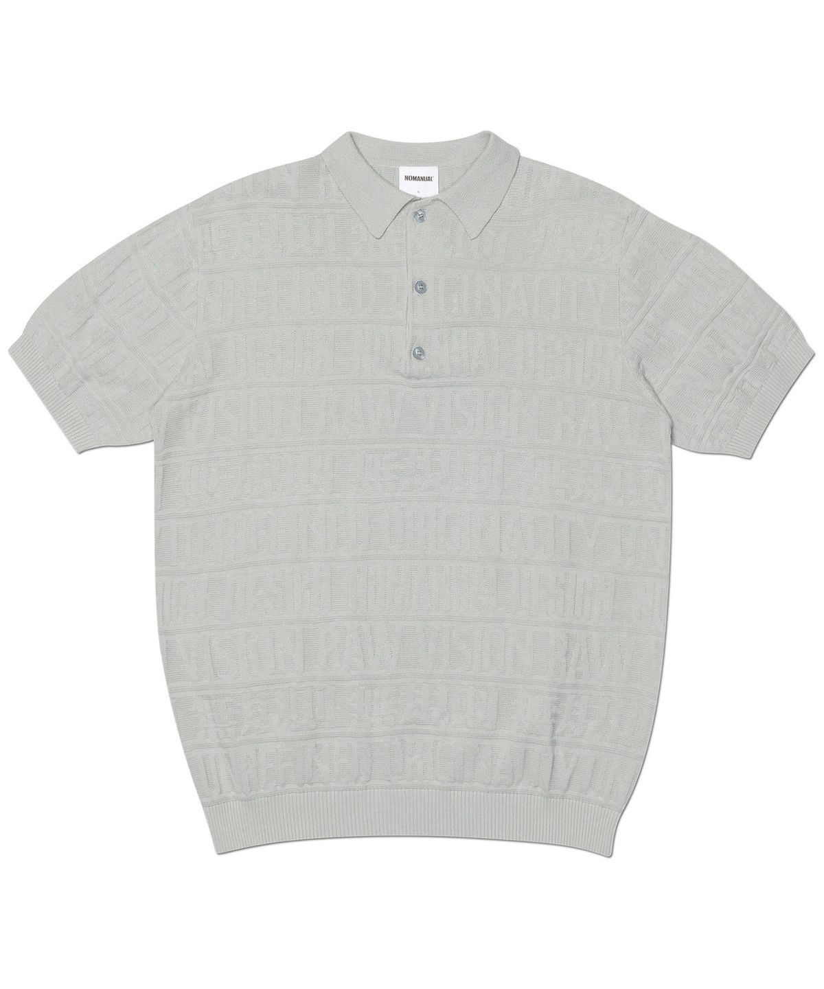 노매뉴얼(NOMANUAL) M.F JACQUARD POLO SHIRT - GRAY