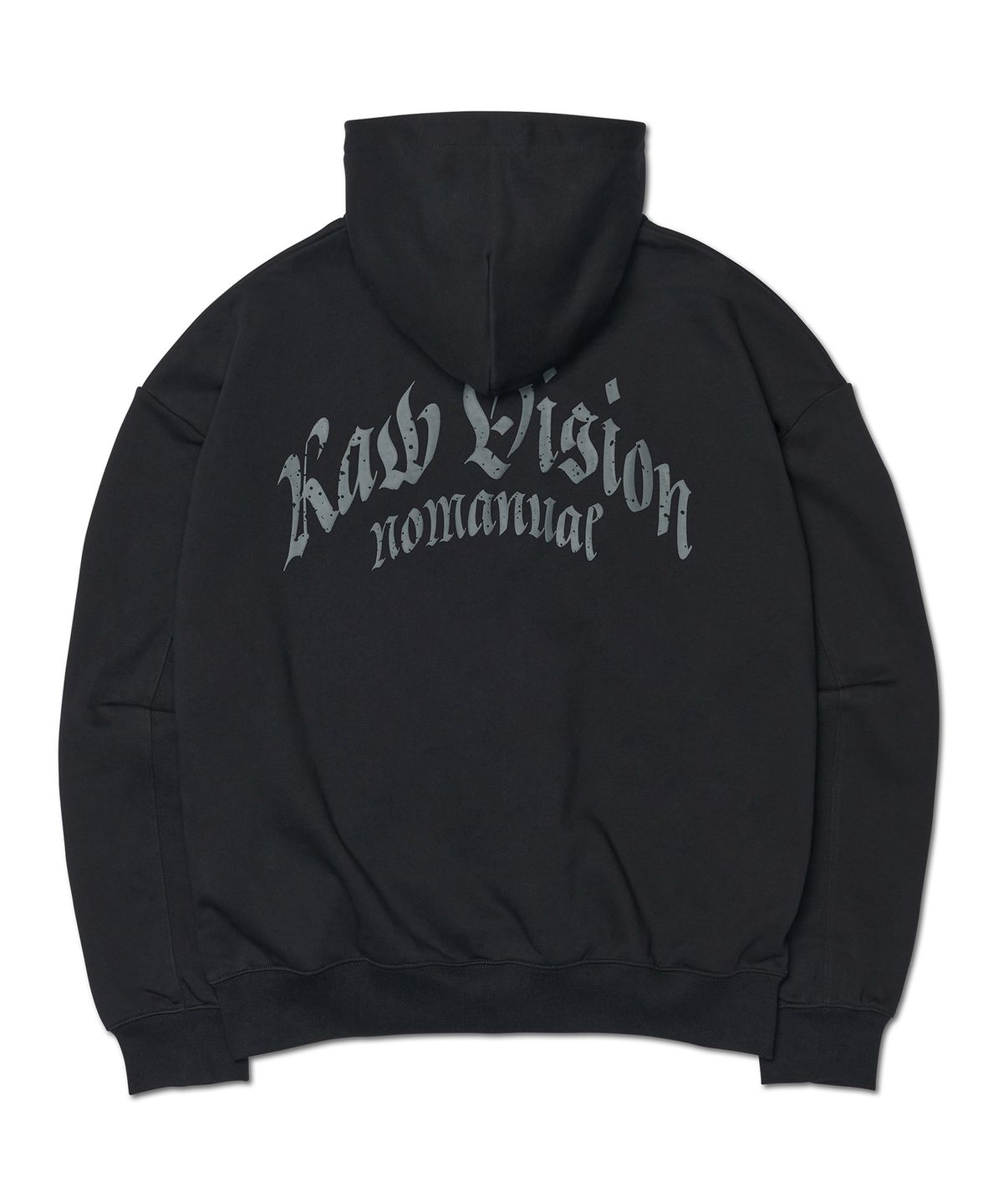 노매뉴얼(NOMANUAL) F.P HOODED ZIP-UP - BLACK