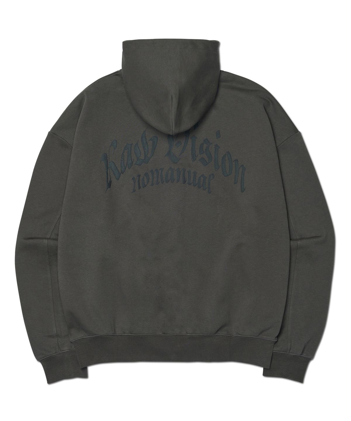 노매뉴얼(NOMANUAL) F.P HOODED ZIP-UP - CHARCOAL