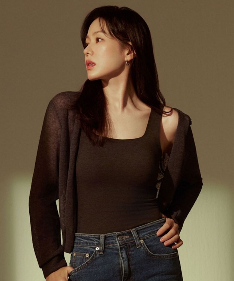 웜에어리 히트탑 스퀘어넥 단품
