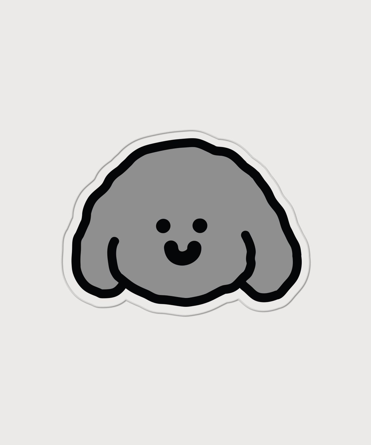 큐터(CUTER) 회색 푸들 (맥세이프 톡)