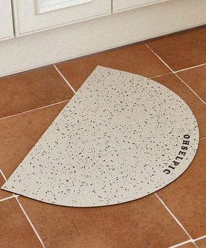 오브제 반원형 규조토 발매트(60x40)_크림