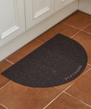 오브제 반원형 규조토 발매트(60x40)_멜로우블랙