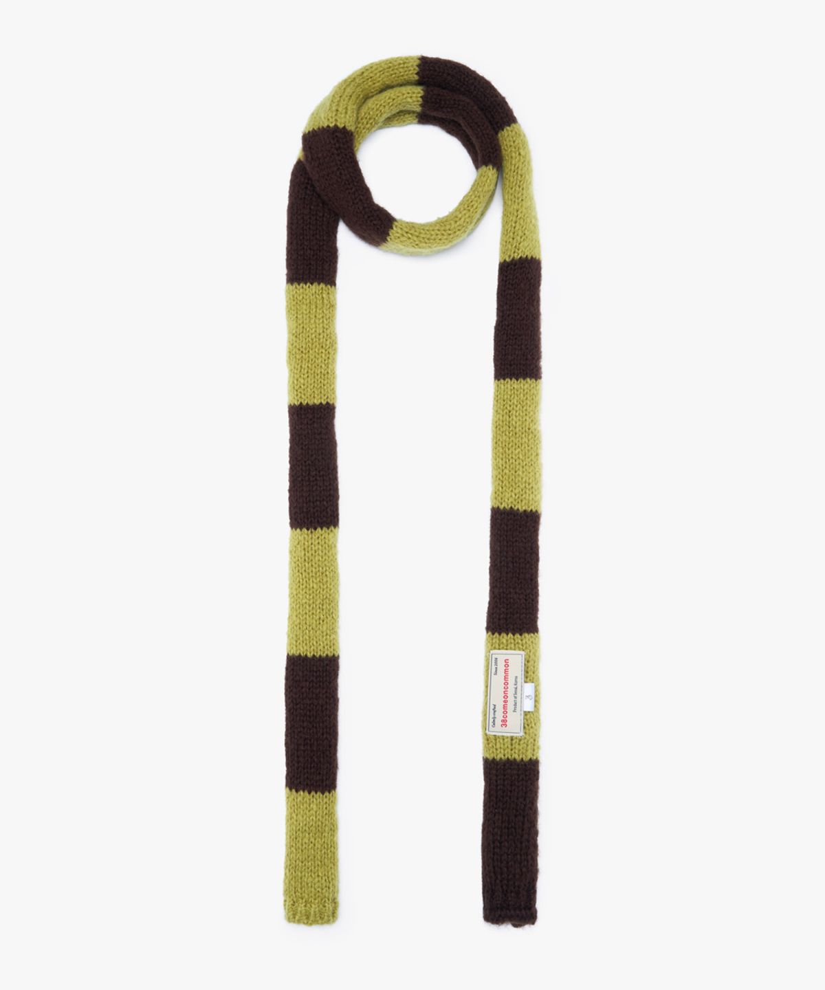 38컴온커먼(38COMEONCOMMON) Mohair Blend Slim Muffler (Olive)