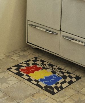 체커보드 규조토 발매트_젤리곰