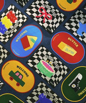 체커보드 규조토 발매트 러브앤피스