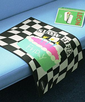 체커보드 규조토 발매트_금요일케이크