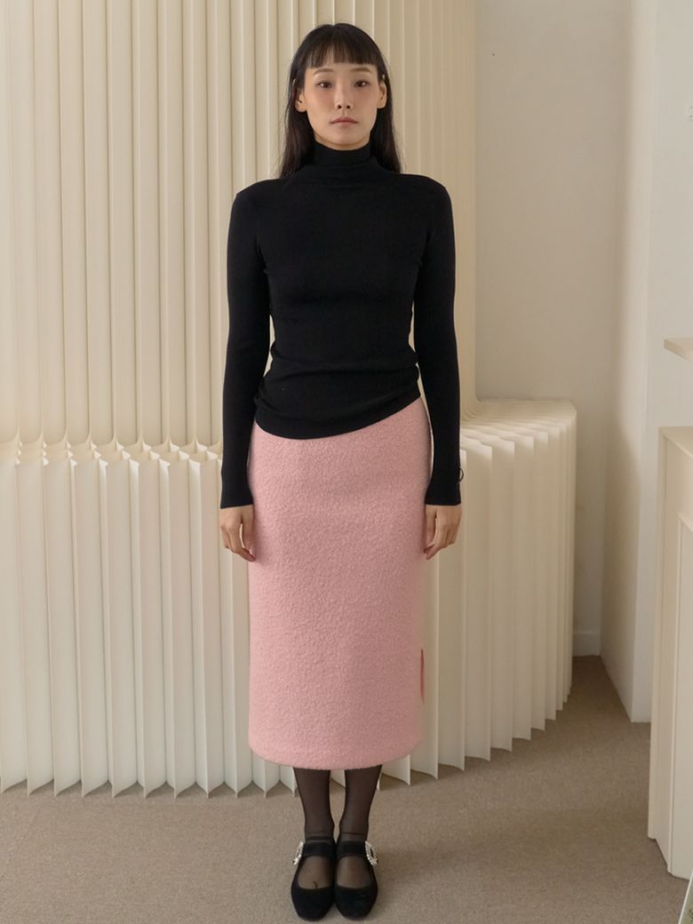 Soft Fine Rib Turtleneck Knit_Black