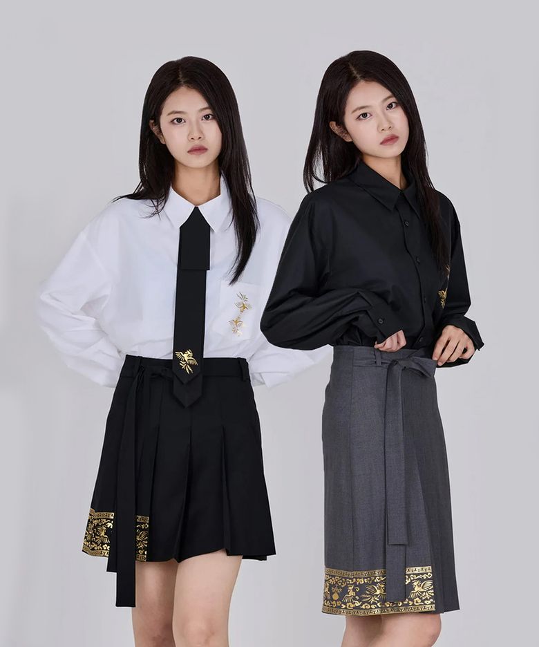 스란 플리츠 스커트