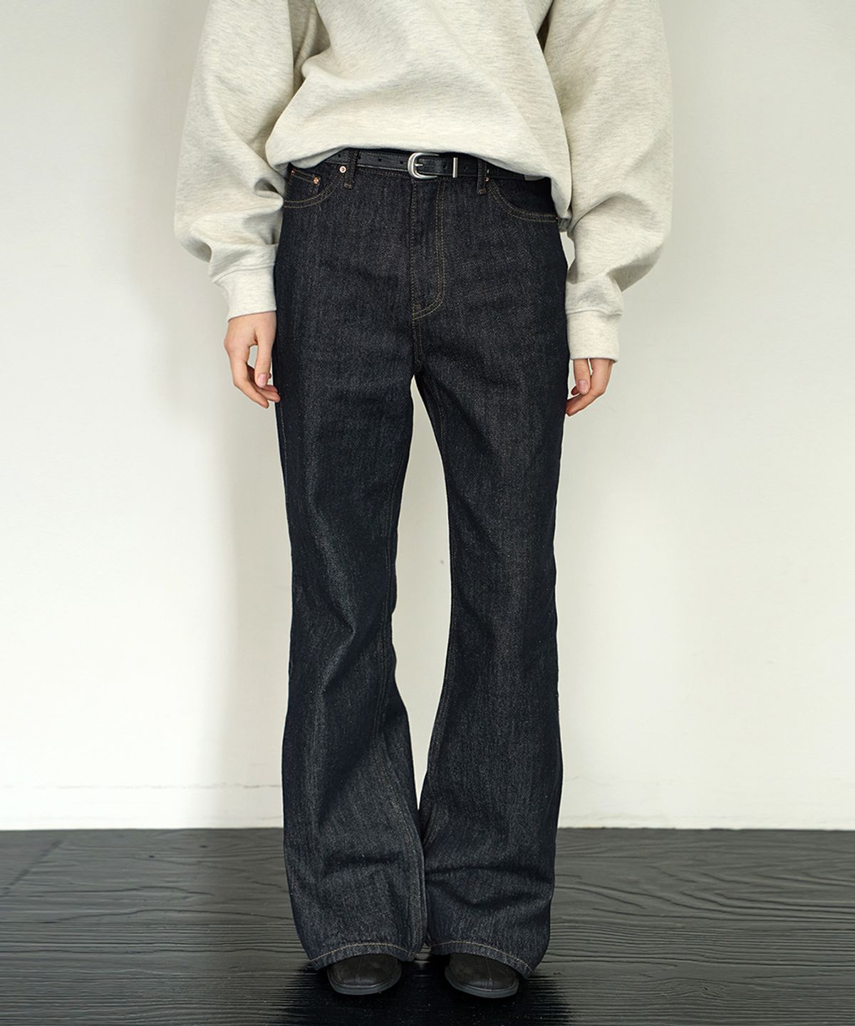위메농(OUI MAIS NON) Timeless raw denim pants