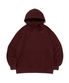 (빅사이즈) 스몰 서클 로고 오버핏 후드티셔츠 (와인)