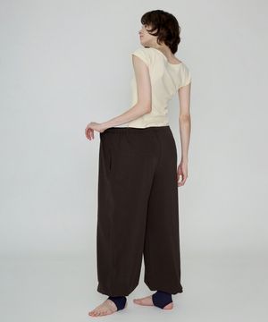 여성요가복 DEVI-DO1003-브라운 필라테스 [DO] 베이직 벌룬 하렘팬츠