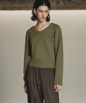 [2컬러] 르제로 소프티 울 브이넥 스웨터