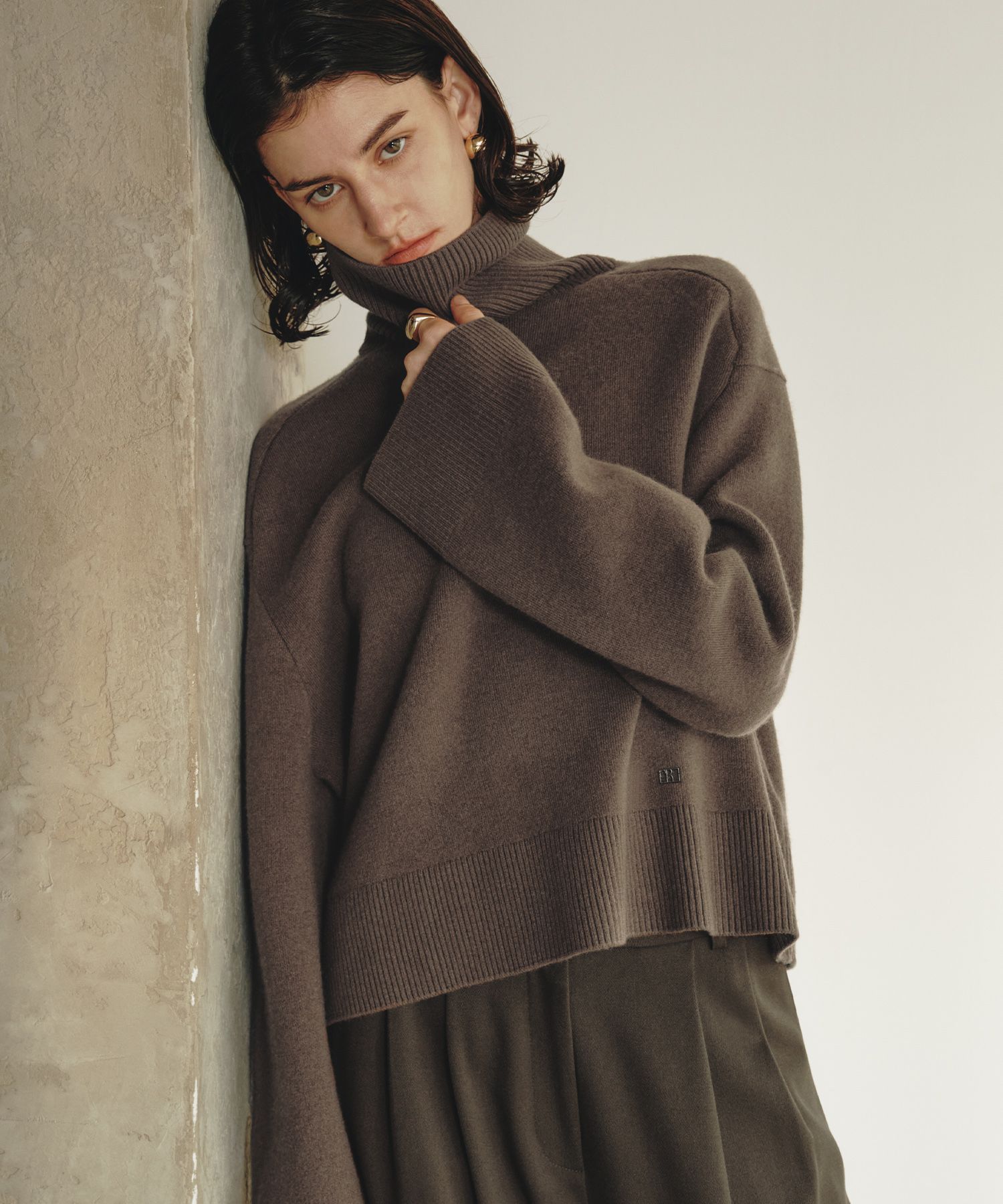 MUSINSA | ZERO STREET [2 Colors] Lezero Oversized Turtleneck Sweater