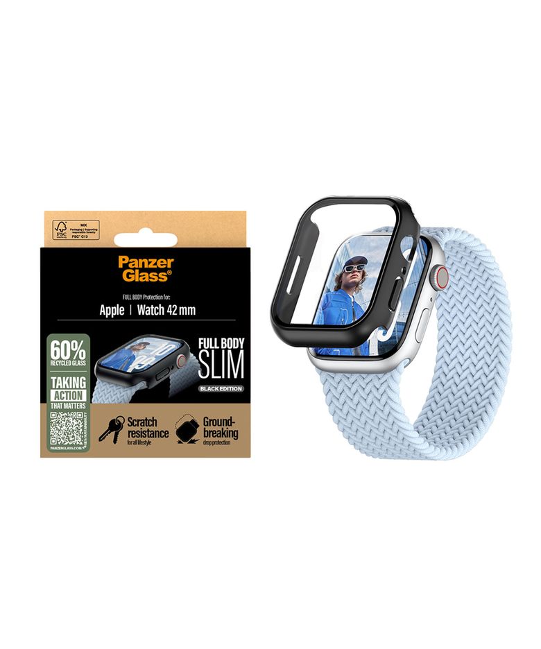 판저글래스 애플워치11 슬림 풀커버 케이스  42mm 블랙