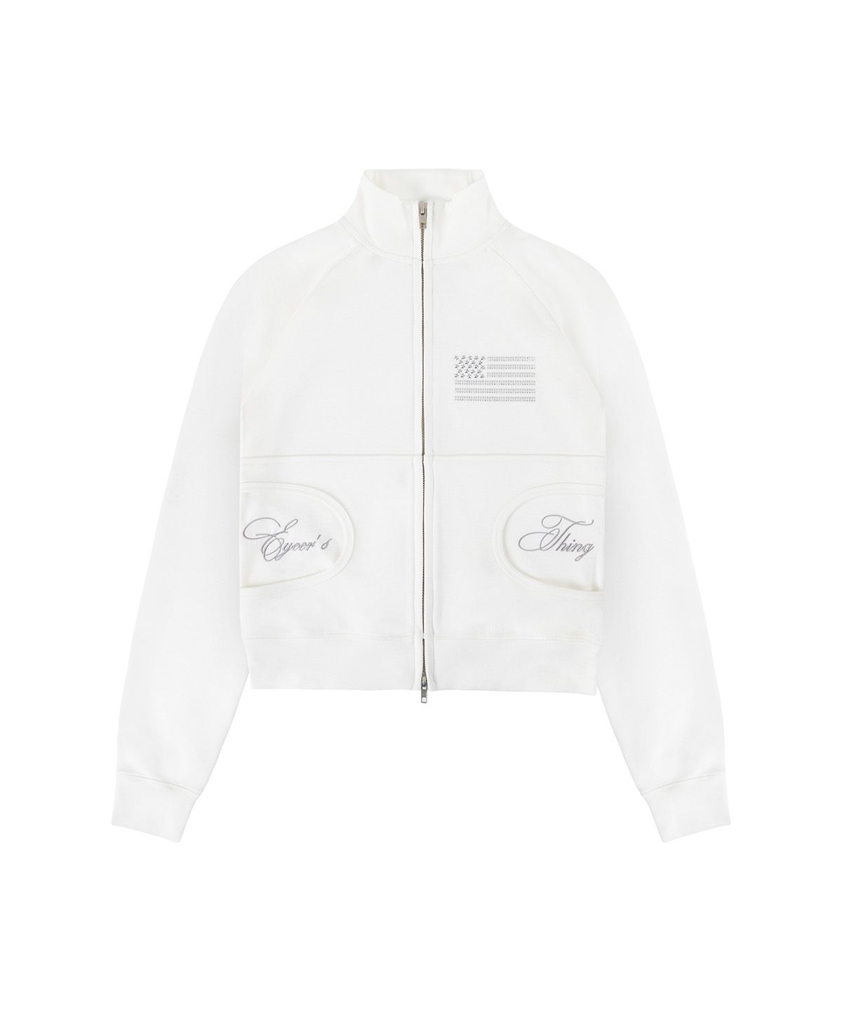 이와이이알(EYEER) Flag&Script Logo Track Jacket - White