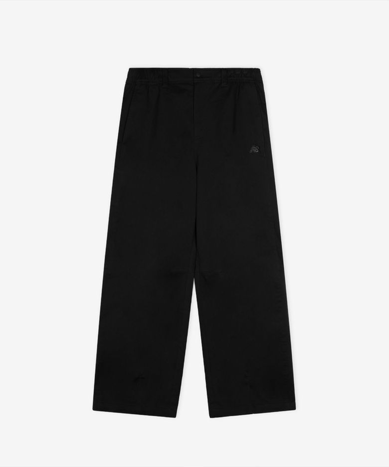 NBNTG11213 / UNI NEW GREY 커브드 와이드 치노팬츠 (BLACK)