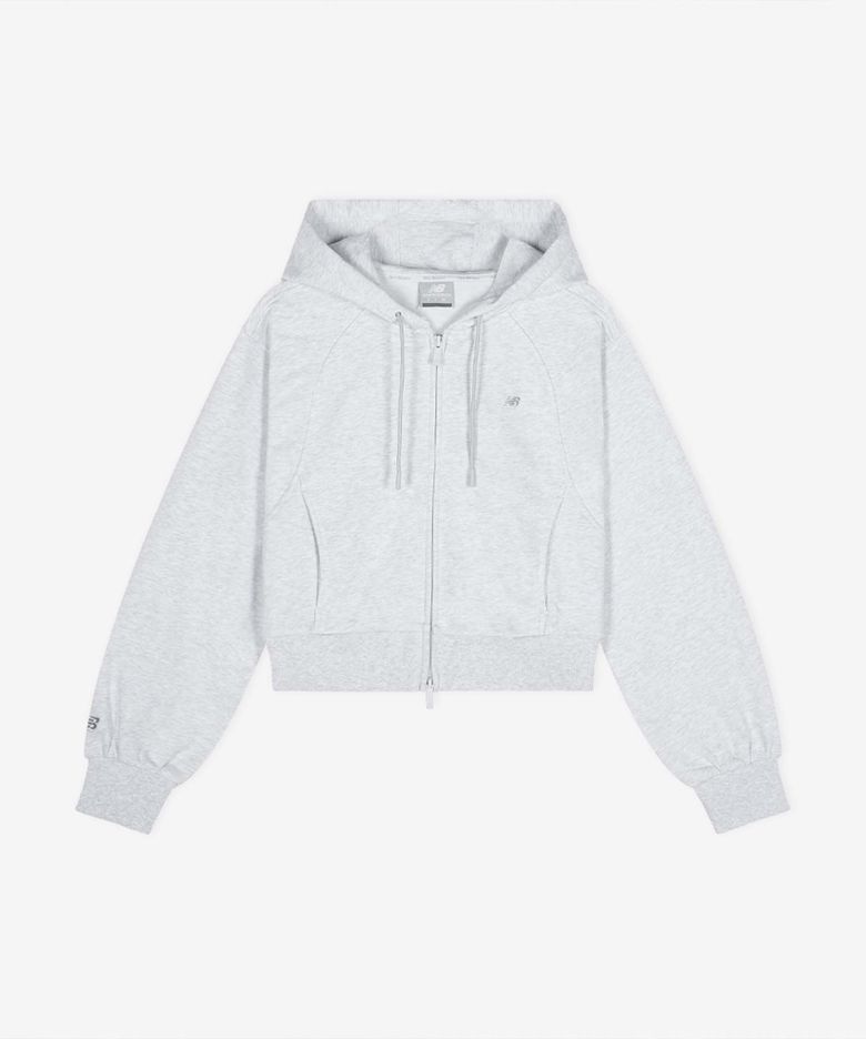 NBMDG1W212 / WOMEN 에센셜 후드집업 (LIGHT GRAY)