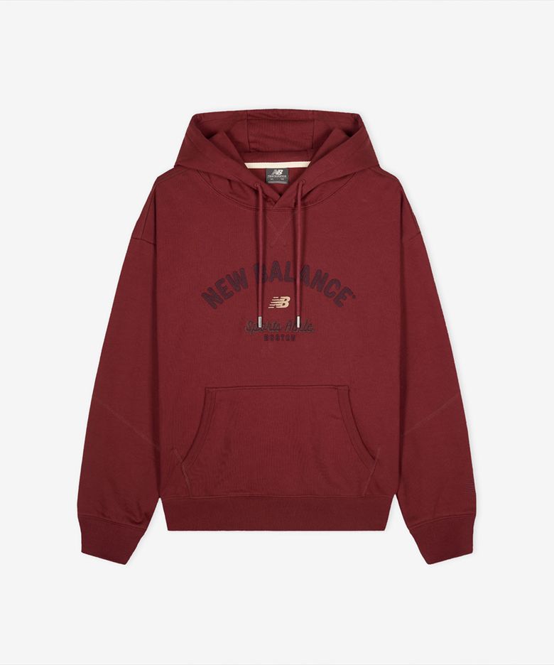 NBN0G11213 / UNI NEW GREY 그래픽 후드티 (RED)