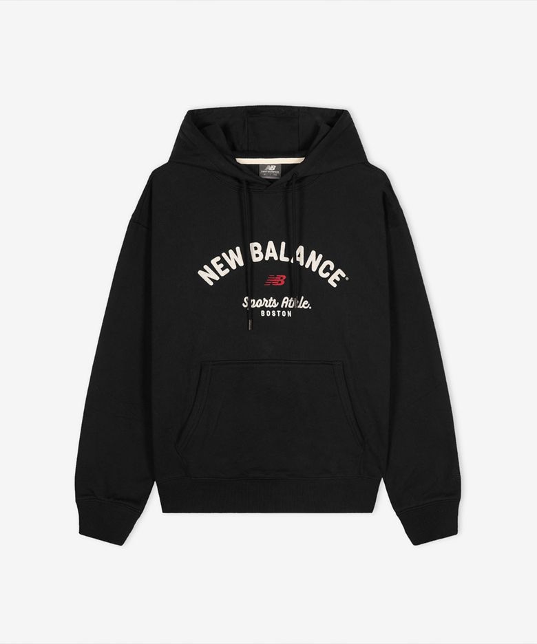 NBN0G11213 / UNI NEW GREY 그래픽 후드티 (BLACK)