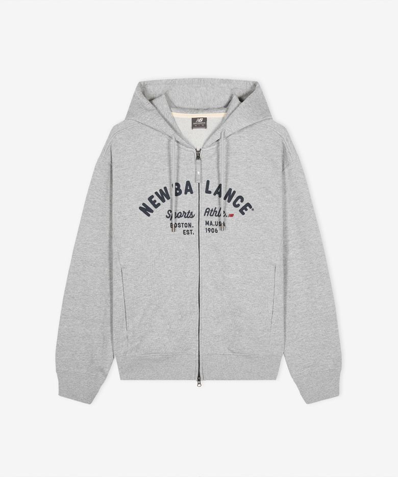 NBMDG11213 / UNI NEW GREY 그래픽 후드 집업 (GRAY)