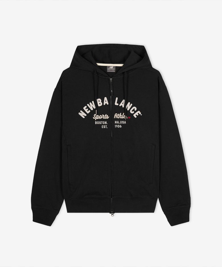 NBMDG11213 / UNI NEW GREY 그래픽 후드 집업 (BLACK)