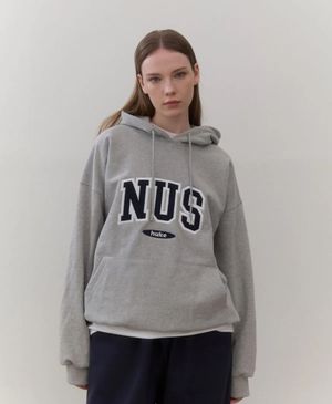 Nus 로고 후드티 (그레이)