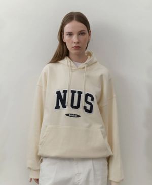 Nus 로고 후드티 (아이보리)