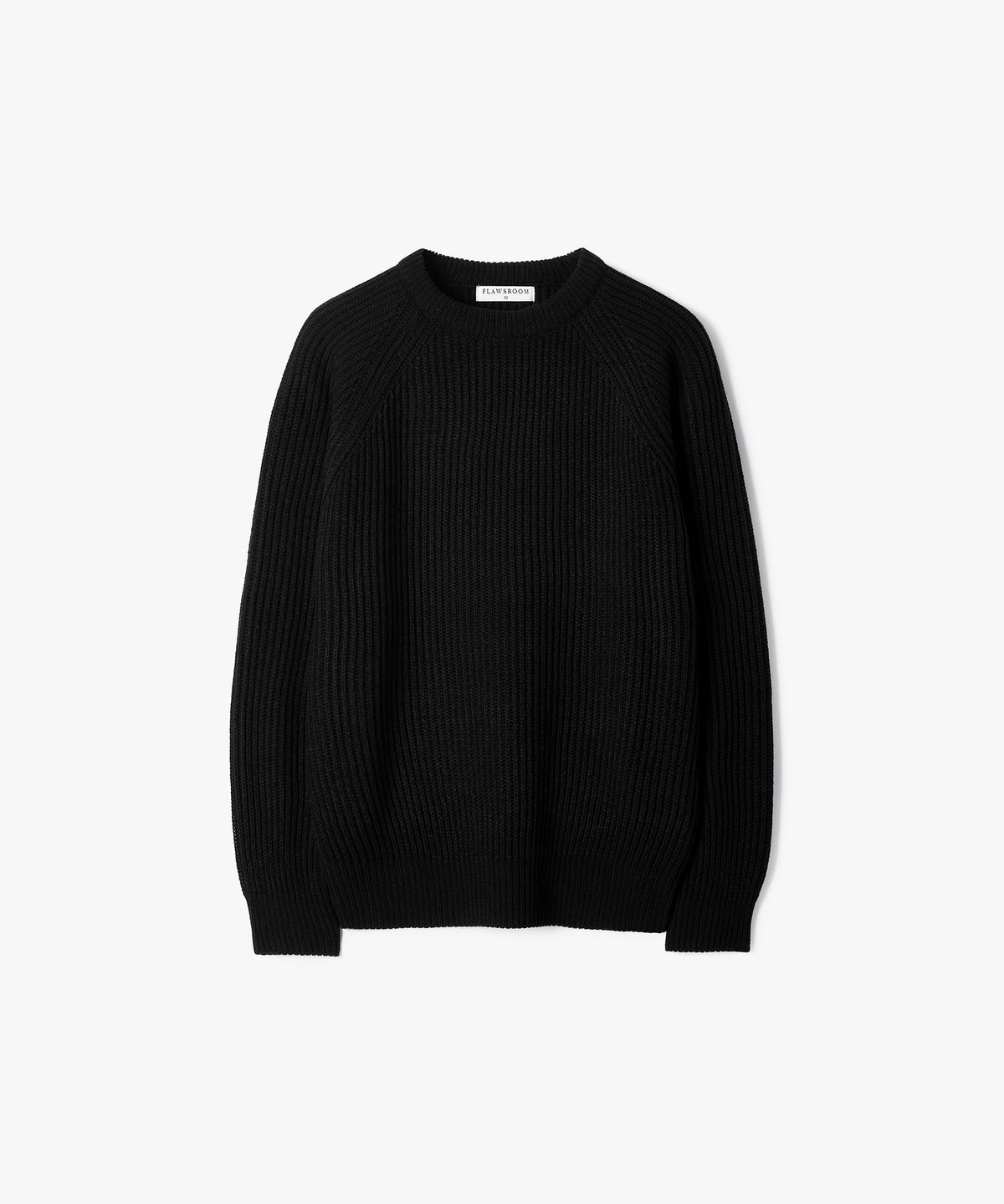 플로즈룸(FLAWSROOM) Essential Crop Reglan Knit  BLACK