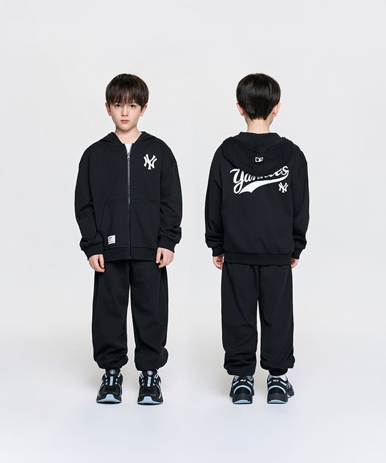 스포티브 베이직 후드 집업 세트 NY (Black)