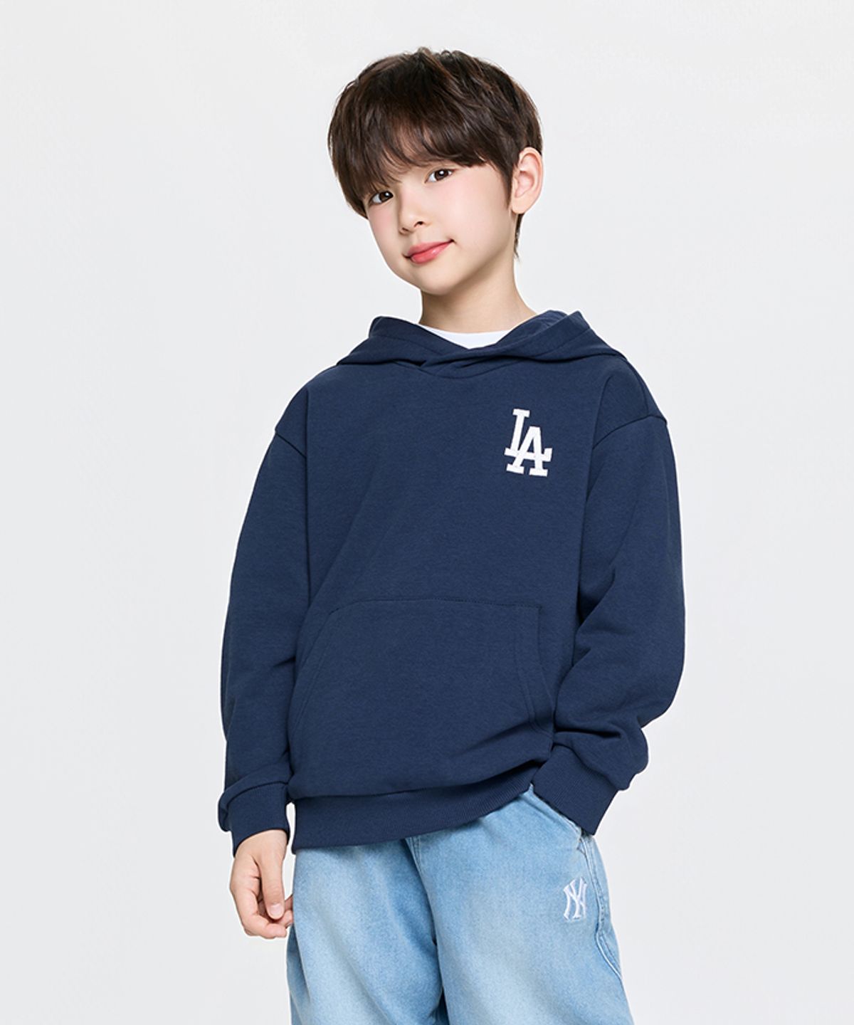 엠엘비 키즈(MLB KIDS) 메가베어 후드티 LA (Navy)