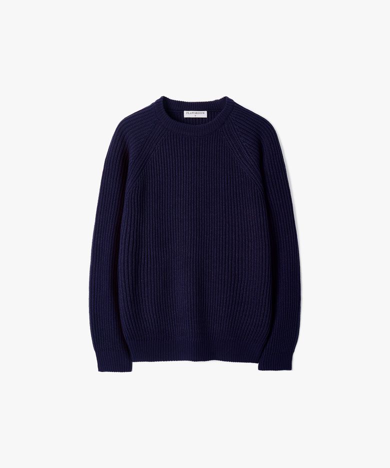 Essential Crop Reglan Knit  NAVY