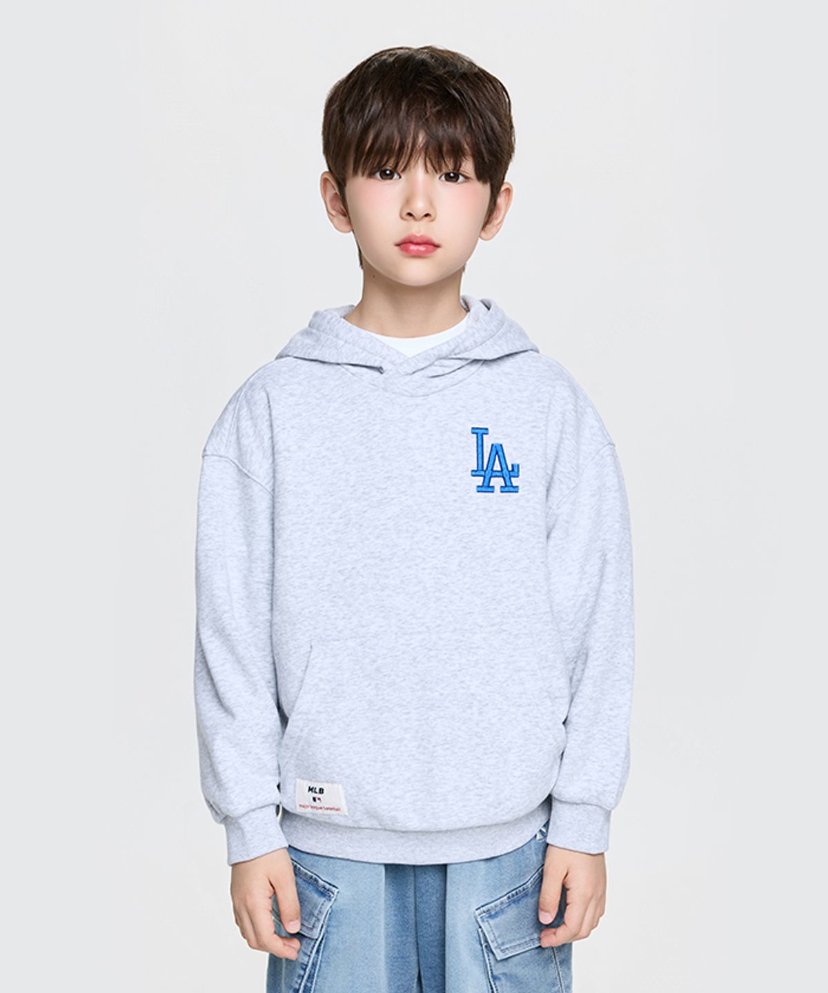 엠엘비 키즈(MLB KIDS) 베이직 클래식 쿠퍼스 후드티 LA (L.Melange Grey)