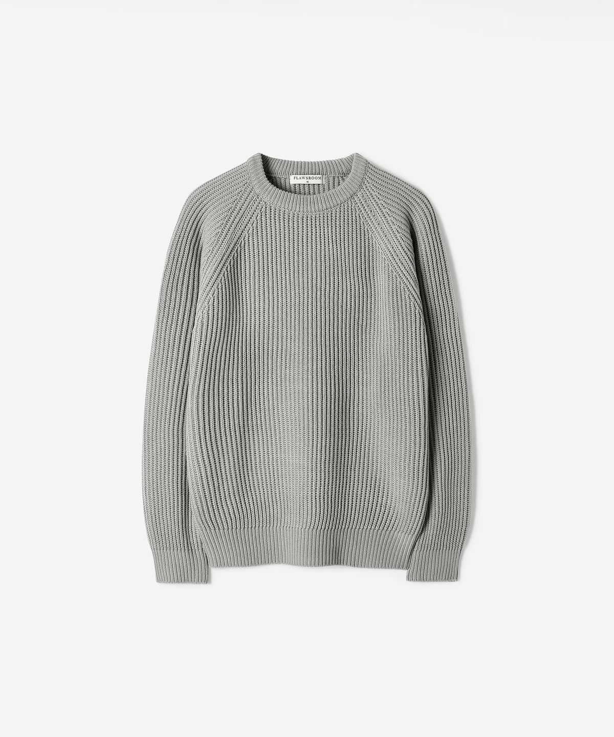 플로즈룸(FLAWSROOM) Essential Crop Reglan Knit LIGHT GREY