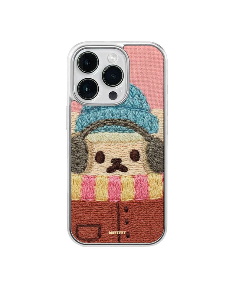 [Silver] Snowy Knit Muffin case