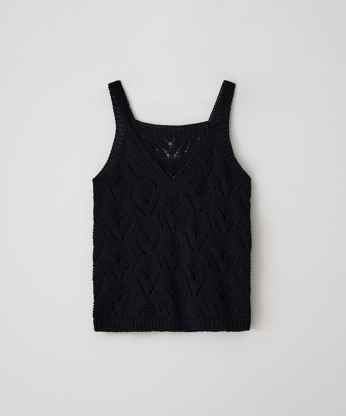 더라이(THERYE) Crochet Sleeveless Knit(Black)