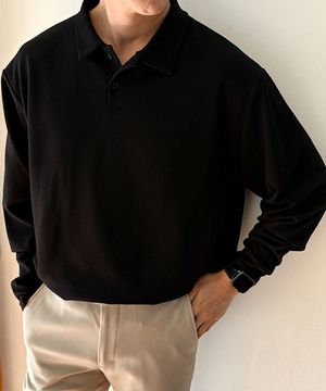 꼭꼭숨티 구김zero 오버핏 카라티 [XL-6XL]