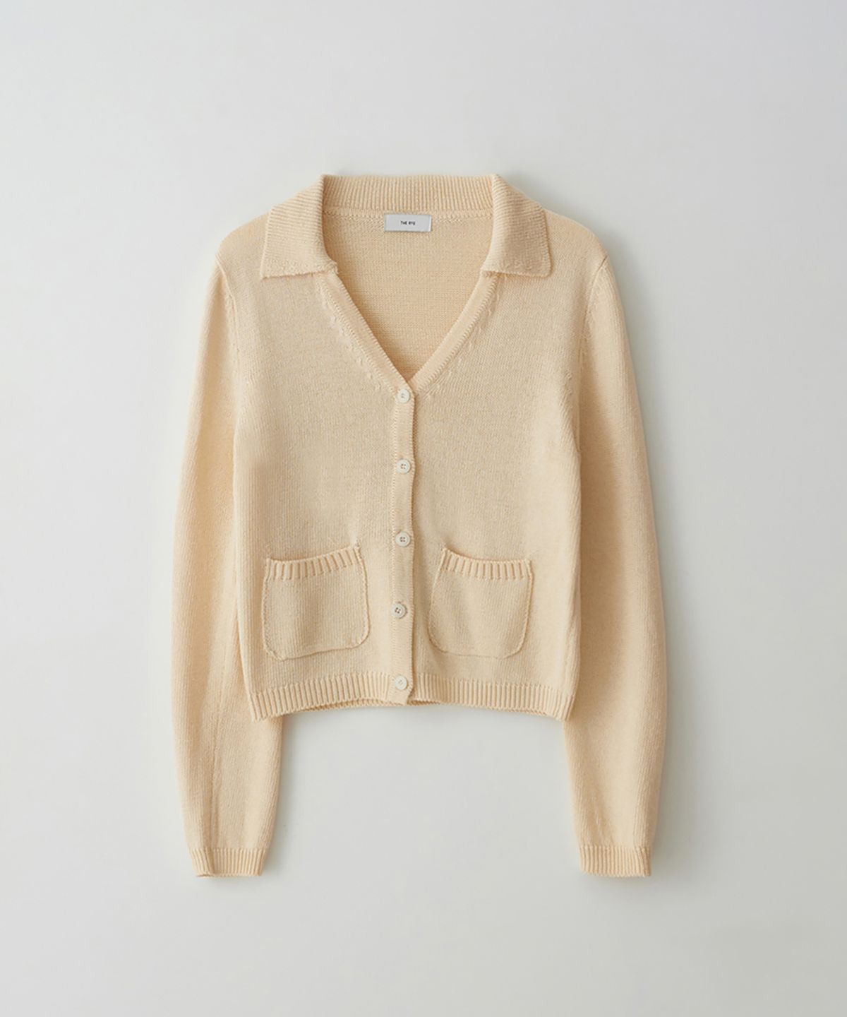 더라이(THERYE) Collar V-neck Cardigan(Yellow)