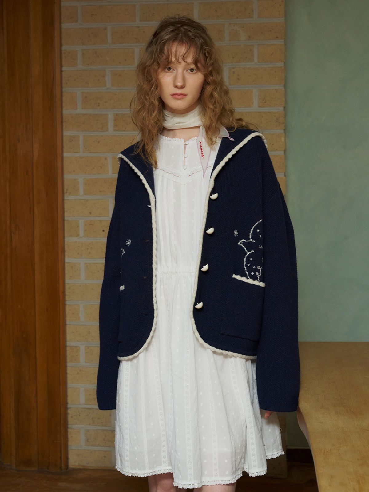 뮈뮈에르(MUEMUER) Bird Embroidery Ciel Cardigan MU2611CD501V