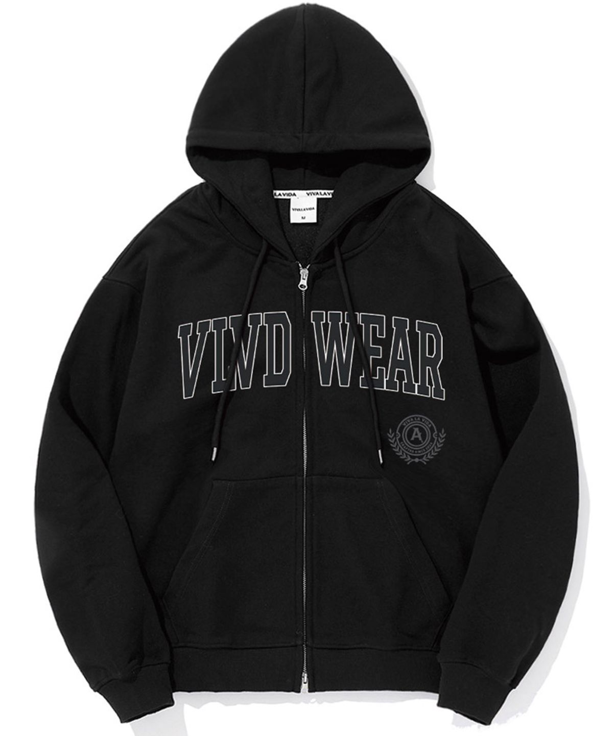 비바라비다(VIVA LA VIDA) [기모선택] Wearness 헤비테리 후드 집업 블랙