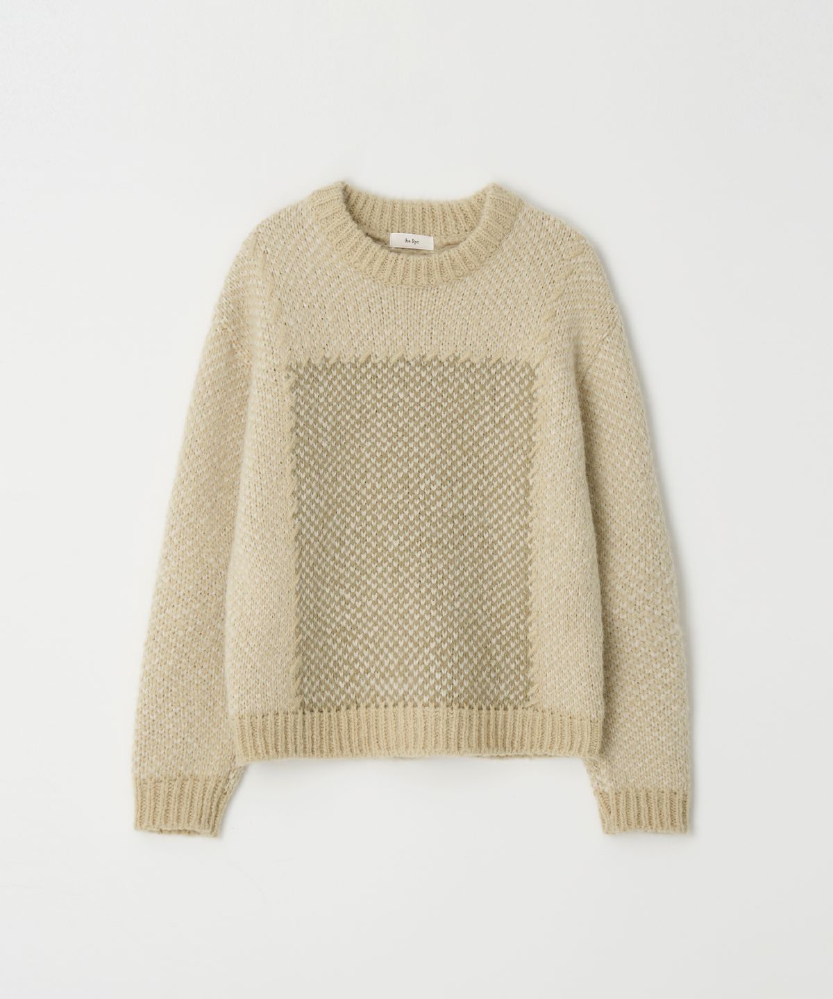 더라이(THERYE) Handmade Square Knit(Light beige)