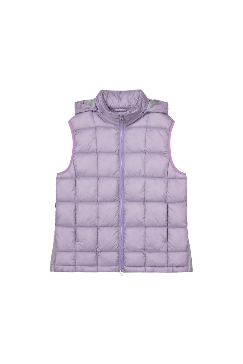 POINT WELLON HOOD VEST IN PURPLE