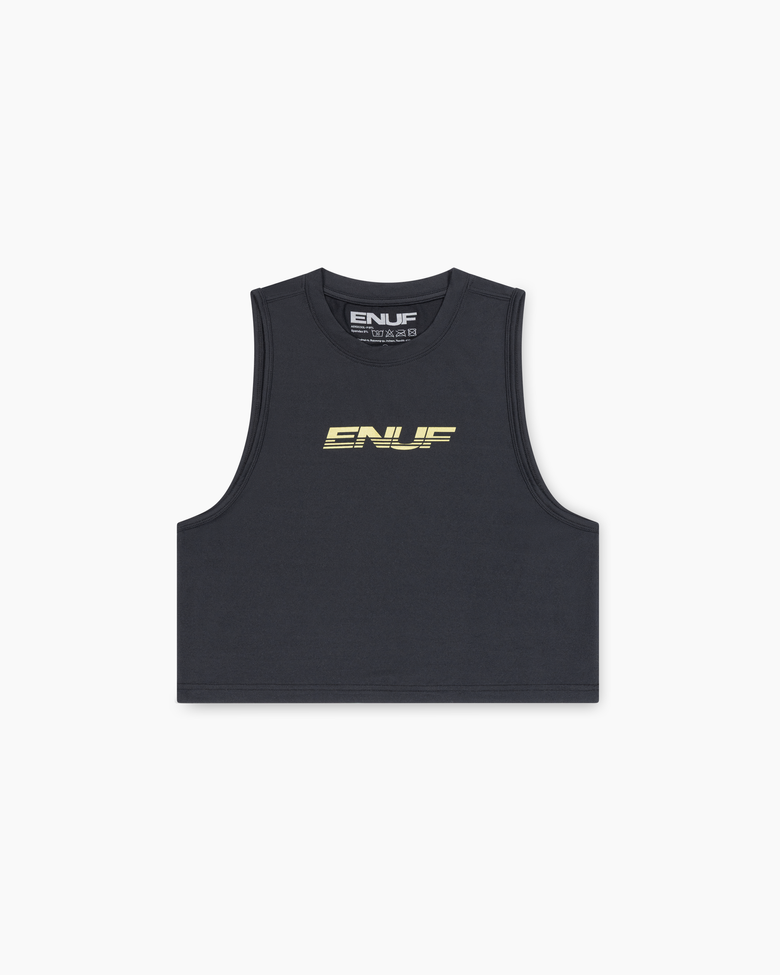 ENUF RUN 필드 블랙 민소매크롭