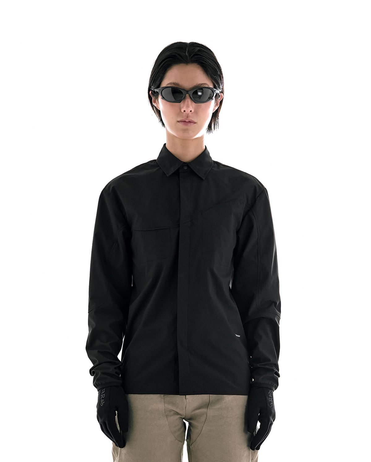 콜드웜(COLDWARM) Thermal Grid Shirt (Black) -Women-