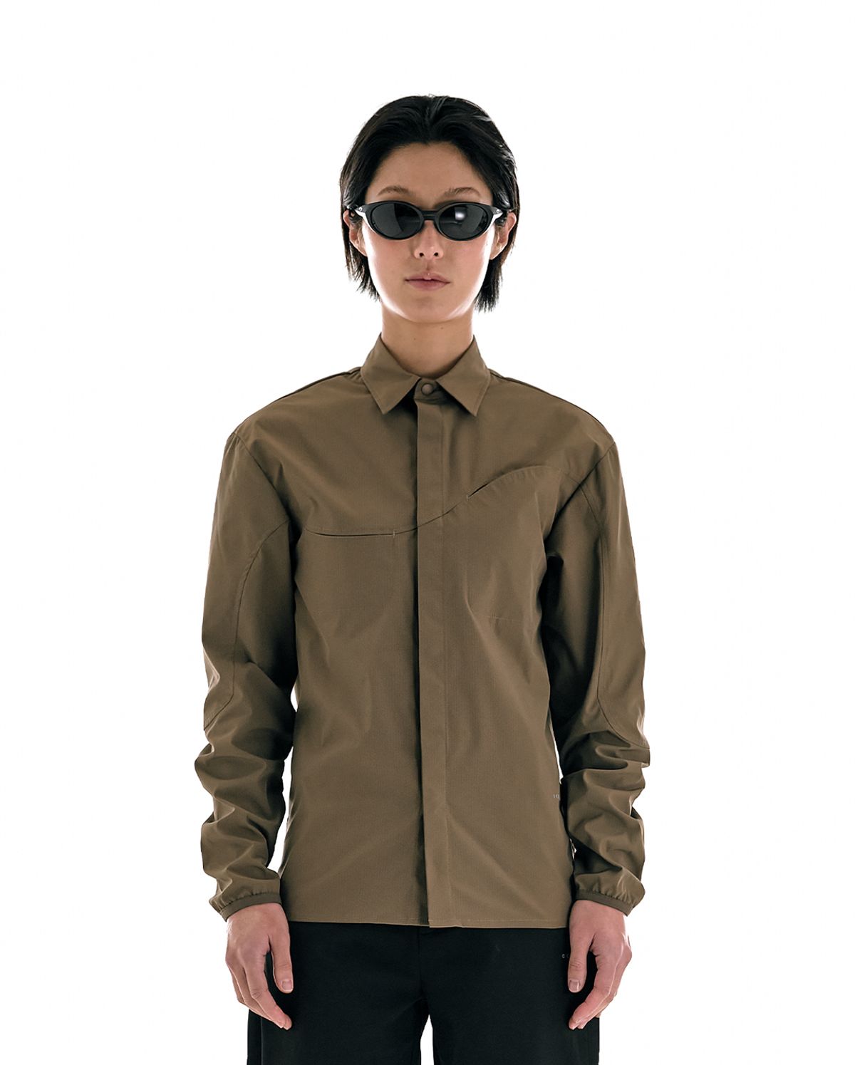 콜드웜(COLDWARM) Thermal Grid Shirt (Taupe) -Women-