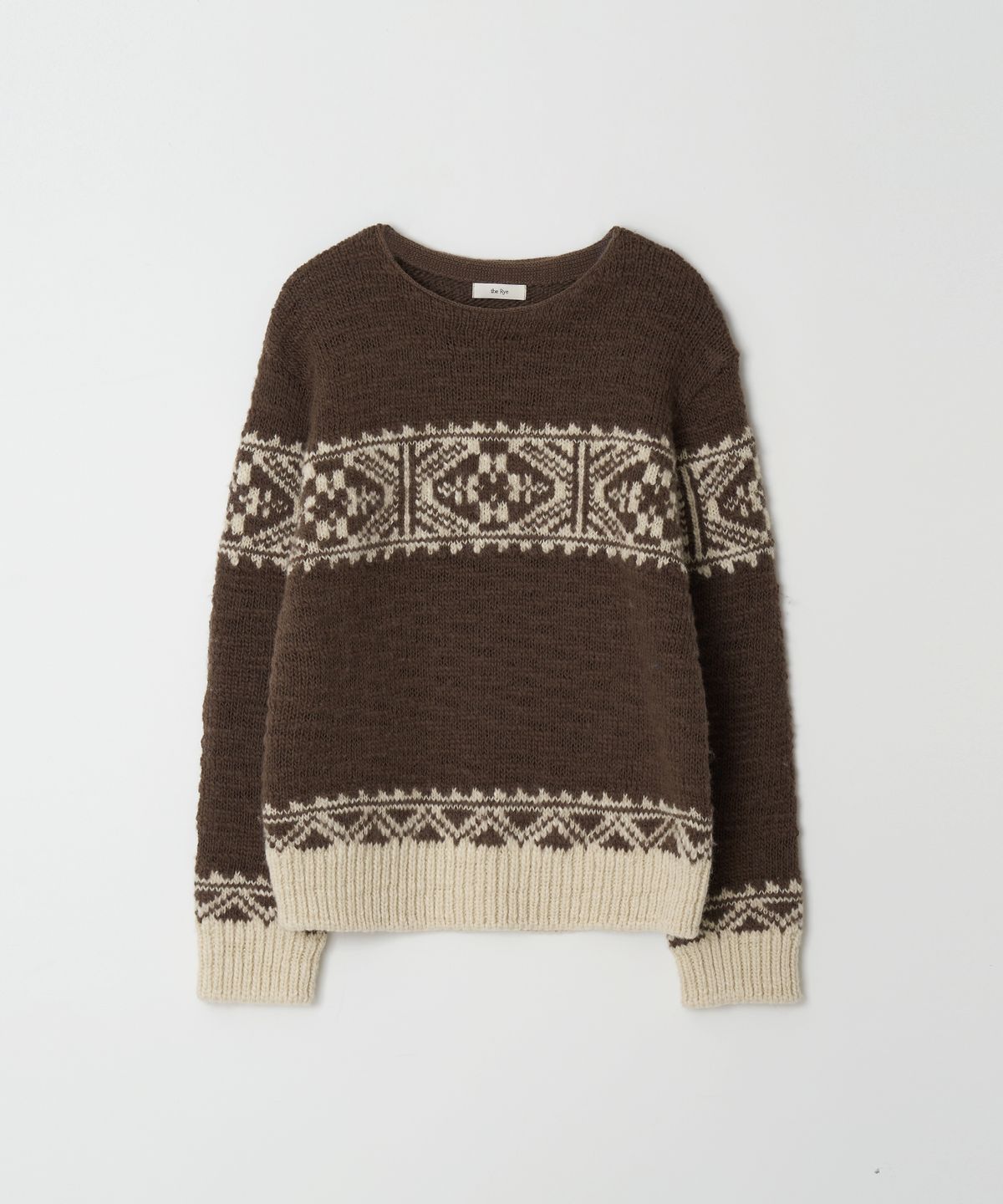 더라이(THERYE) Snow Jacquard Knit(Brown)