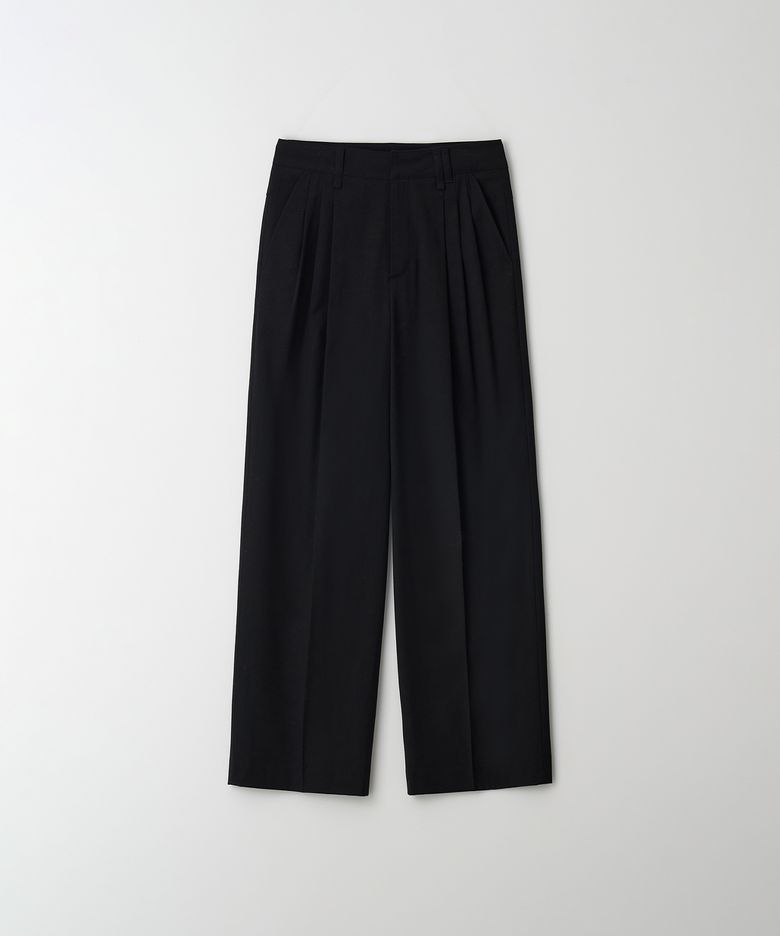 Wool Pintuck Pants(Black)